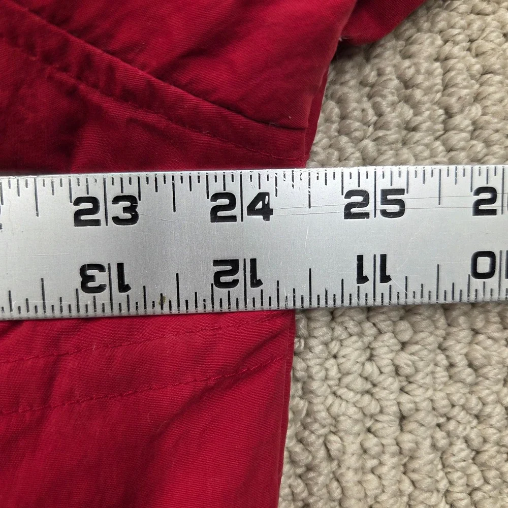 Vintage Y2K Eddie Bauer Goose Down Puffer‎ Jacket Red Full Zip Coat Mens 2XL